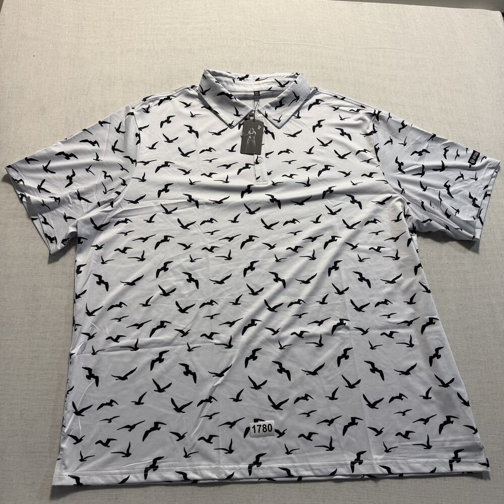 Brisira  Golf Polo Shirt Men Sz 3XL White Brand New